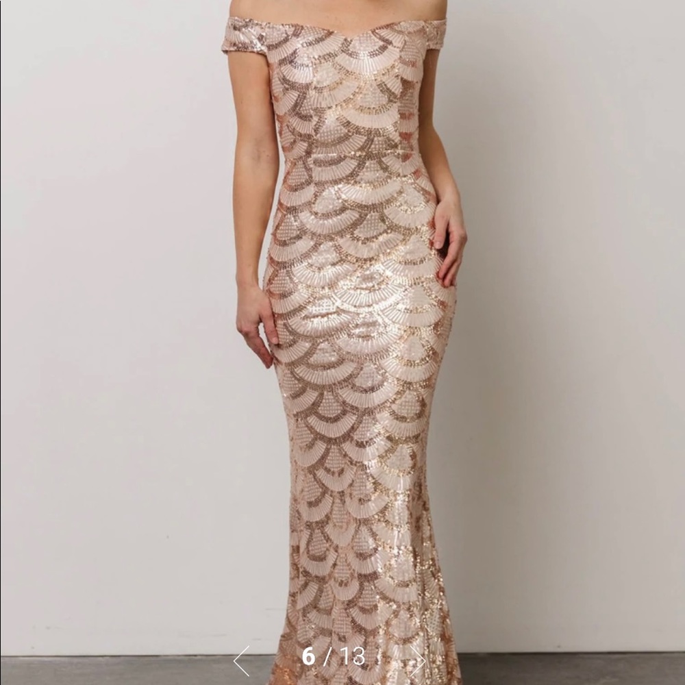 Rose gold Baltic born Milan dress